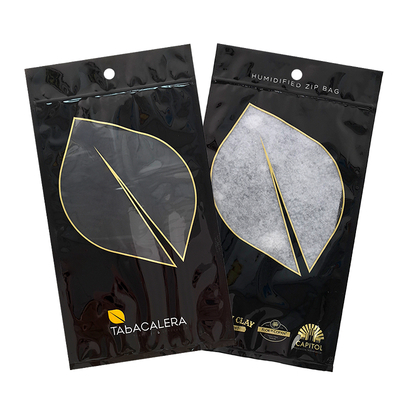 Embalagem Plástica PET PE Personalizada à Prova de Umidade, Reutilizável, com Zíper Mylar, Design de Bolsa Vertical para Tabaco, Charutos e Estampagem a Quente