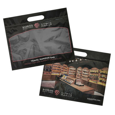 Personalização Impressão Umidade Sacos de charutos Zipper Humidor de charutos Embalagem Viagens Umidade Humidificador Saco