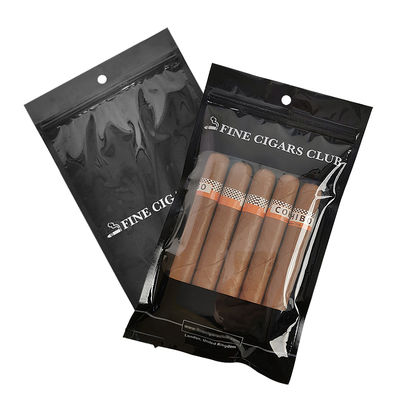 Saco de embalagem de plástico auto-desenvolvido - Sacos de charutos / Saco de charutos de humidade com fecho e janelas