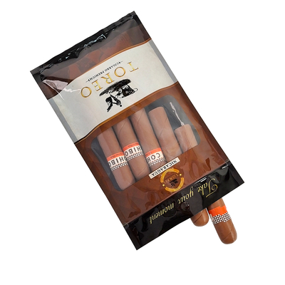 Sacos de bolsa para charutos de plástico à prova de umidade com zíper, design novo, para preservar o frescor e armazenar charutos com umidade, com compartimento separado
