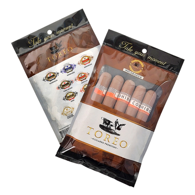 Sacos de bolsa para charutos de plástico à prova de umidade com zíper, design novo, para preservar o frescor e armazenar charutos com umidade, com compartimento separado