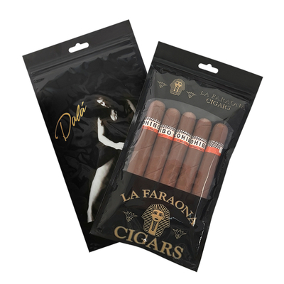 Bolsa de viagem de charuto de couro de luxo personalizado com umidificador portátil de cedro revestido de humidor Saco de controle de umidade Ziplock pouch