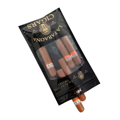 Bolsa de viagem de charuto de couro de luxo personalizado com umidificador portátil de cedro revestido de humidor Saco de controle de umidade Ziplock pouch