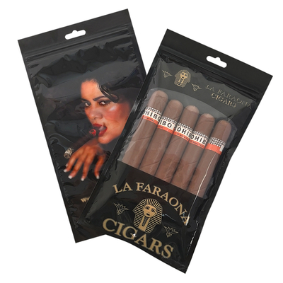 Bolsa de viagem de charuto de couro de luxo personalizado com umidificador portátil de cedro revestido de humidor Saco de controle de umidade Ziplock pouch
