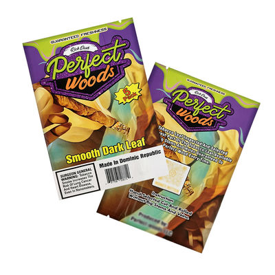 Logotipo personalizado Folha de selos térmicos Saco Mylar Umidade Embalagem de tabaco Zip Humidor de plástico Cigarro Ziplock Sacos de humidade de charutos