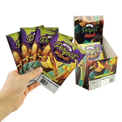 Logotipo personalizado Folha de selos térmicos Saco Mylar Umidade Embalagem de tabaco Zip Humidor de plástico Cigarro Ziplock Sacos de humidade de charutos