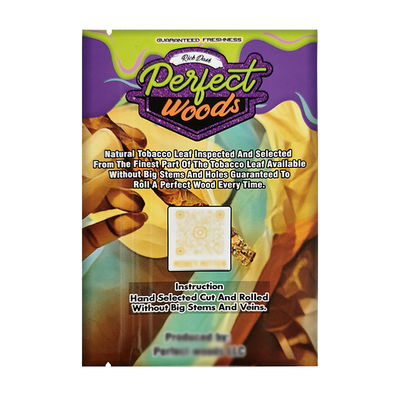 Logotipo personalizado Folha de selos térmicos Saco Mylar Umidade Embalagem de tabaco Zip Humidor de plástico Cigarro Ziplock Sacos de humidade de charutos