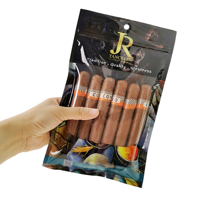 Acessórios para fumar de enrolar à mão em plástico com impressão personalizada Bolsa de viagem para tabaco e charuto personalizada para embalagem