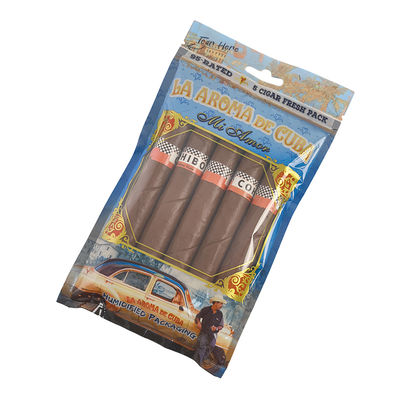 Bolsa de viagem de charuto de couro de luxo personalizado com umidificador portátil de cedro revestido de humidor Saco de controle de umidade Ziplock pouch