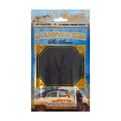 Bolsa de viagem de charuto de couro de luxo personalizado com umidificador portátil de cedro revestido de humidor Saco de controle de umidade Ziplock pouch