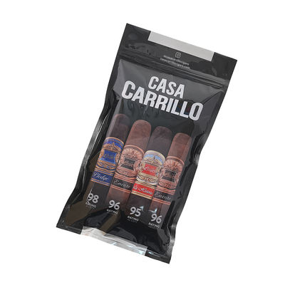 Bolsa de viagem de charuto de couro de luxo personalizado com umidificador portátil de cedro revestido de humidor Saco de controle de umidade Ziplock pouch