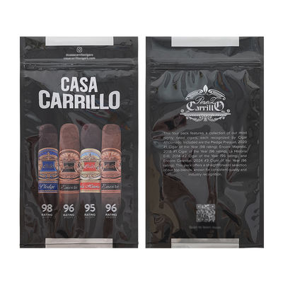 Bolsa de viagem de charuto de couro de luxo personalizado com umidificador portátil de cedro revestido de humidor Saco de controle de umidade Ziplock pouch