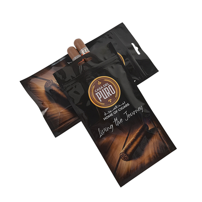 Saco de Embalagem Zip Lock de Charuto de Plástico Impresso Personalizado Com Zíper Saco Mylar para Charuto de Tabaco