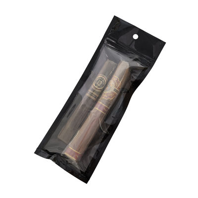 Sacos de charuto com fecho zip Mylar personalizados, seláveis, de plástico, para acessórios de fumo de enrolar à mão, embalagens para alimentos hidratantes