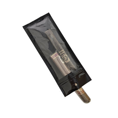 Sacos de charuto com fecho zip Mylar personalizados, seláveis, de plástico, para acessórios de fumo de enrolar à mão, embalagens para alimentos hidratantes