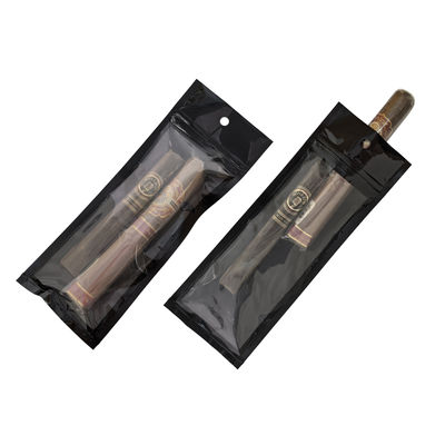 Sacos de charuto com fecho zip Mylar personalizados, seláveis, de plástico, para acessórios de fumo de enrolar à mão, embalagens para alimentos hidratantes