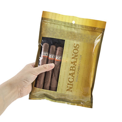 O Humidor de creme impresso costume do charuto do sabor da marca própria ensaca a folha da soldadura térmica de Mylar