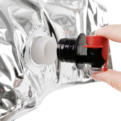Saco de Bebida Transparente de Alumínio Personalizado 5L para Embalagem de Suco, Bolsa para Bebida e Vinho em Caixa