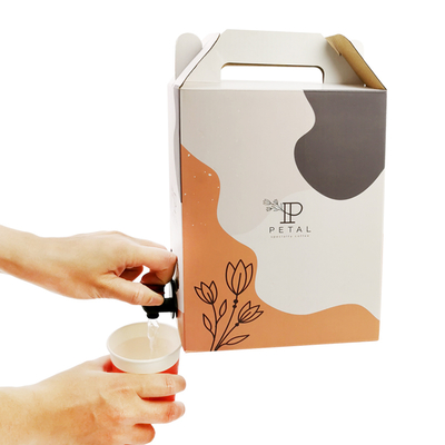 1L/2L/3L Caixa de café personalizada Caixa de café descartável em caixa com dispensador de válvula
