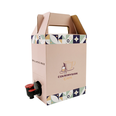 2L 3L 5L cartão de papel descartável embalagem de café refrigerado caixa de sumo caixa de distribuição saco em caixa saco asséptico