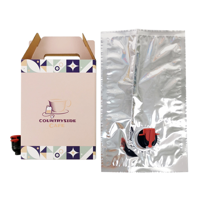 2L 3L 5L cartão de papel descartável embalagem de café refrigerado caixa de sumo caixa de distribuição saco em caixa saco asséptico