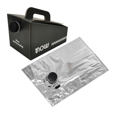 Impressão de logotipo personalizado 1L 2L 3L 5L 10L Saco BIB descartável para café, bebida, vinho, com dispensador, para viagem, para levar, saco asséptico em caixa