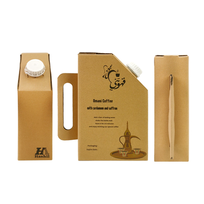 Saco de Bebida Descartável com Alça 1L/2L/3L/5L, Saco para Café com Válvula, Caixa de Vinho com Dispensador para Café