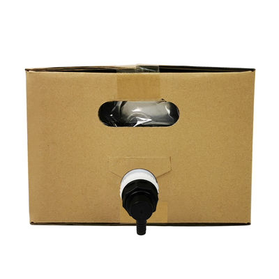Saco em Caixa de 5L 10L 20L, Transparente, de Grau Alimentício, para Embalagem Asséptica de Vinho e Suco, com Torneira e Recipiente de Cartão BIB (Bag in Box)