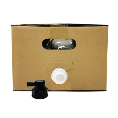 Saco em Caixa de 5L 10L 20L, Transparente, de Grau Alimentício, para Embalagem Asséptica de Vinho e Suco, com Torneira e Recipiente de Cartão BIB (Bag in Box)