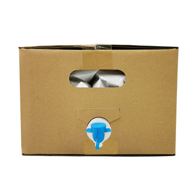 Saco em Caixa de 5L 10L 20L, Transparente, de Grau Alimentício, para Embalagem Asséptica de Vinho e Suco, com Torneira e Recipiente de Cartão BIB (Bag in Box)