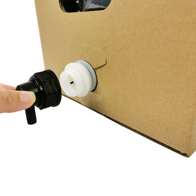 Saco em Caixa de 5L 10L 20L, Transparente, de Grau Alimentício, para Embalagem Asséptica de Vinho e Suco, com Torneira e Recipiente de Cartão BIB (Bag in Box)