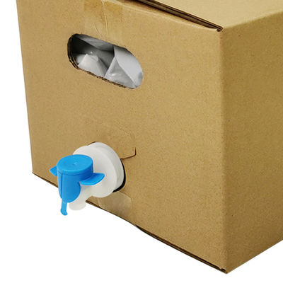 Saco em Caixa de 5L 10L 20L, Transparente, de Grau Alimentício, para Embalagem Asséptica de Vinho e Suco, com Torneira e Recipiente de Cartão BIB (Bag in Box)