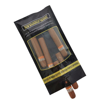 Sacos de humidor de charutos médios concebidos com fecho de fecho feito de material de 009 mm que fornecem solução de armazenamento para manter o charuto e a frescura