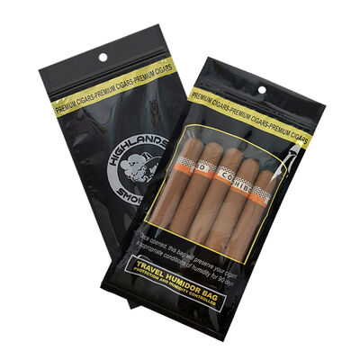 Sacos de humidor de charutos médios concebidos com fecho de fecho feito de material de 009 mm que fornecem solução de armazenamento para manter o charuto e a frescura