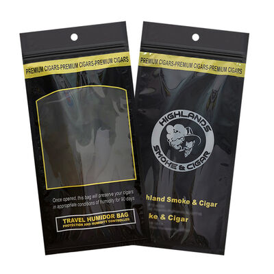 Sacos de humidor de charutos médios concebidos com fecho de fecho feito de material de 009 mm que fornecem solução de armazenamento para manter o charuto e a frescura