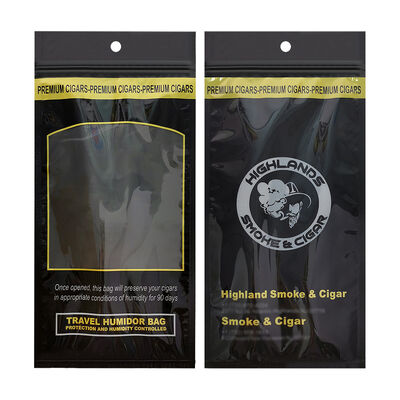 Sacos de humidor de charutos médios concebidos com fecho de fecho feito de material de 009 mm que fornecem solução de armazenamento para manter o charuto e a frescura