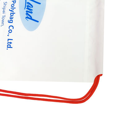 Fecho de cordão bolsa com cordão logotipo personalizado bolsas de nylon leves projetadas para fácil transporte e visibilidade eficaz