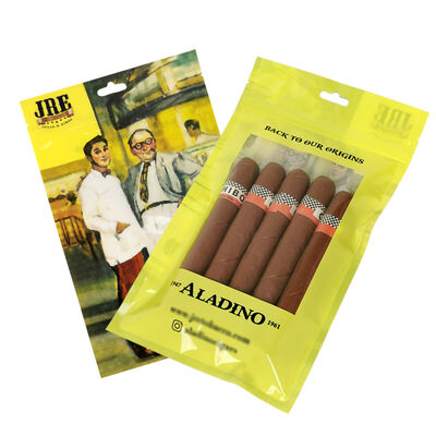 TPU e PE de qualidade alimentar Bolsas de charutos personalizadas Ziplock Design Resoluções de embalagem protetora durável reutilizável para armazenamento de charutos