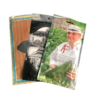 TPU e PE de qualidade alimentar Bolsas de charutos personalizadas Ziplock Design Resoluções de embalagem protetora durável reutilizável para armazenamento de charutos