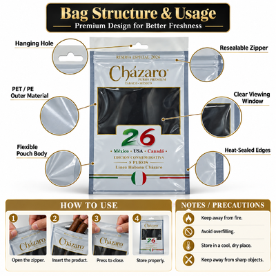 Cigarros hidratantes sacos de plástico com fecho de cigarro sacos de humidor de cigarro 5 a 20 cigarros design de fecho de cigarro ideal para preservar o frescor e aroma