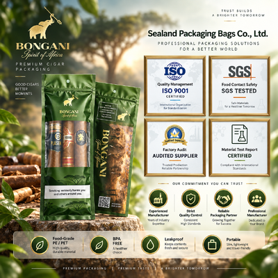 Sacos de humidor de charutos de tamanho pequeno com folha de humidade no interior adequados para armazenar 5 charutos Manter condições ideais