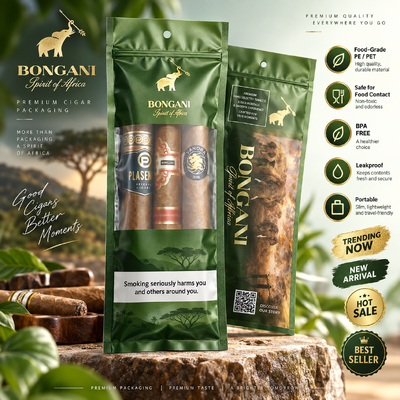 Sacos de humidor de charutos de tamanho pequeno com folha de humidade no interior adequados para armazenar 5 charutos Manter condições ideais