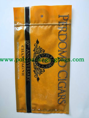 Zip Lock Saco de embalagem de tabaco umidificado Sacos de plástico de viagem Embalagens de cigarros Saco de embalagem com buraco e janela