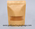Ziplock biodegradável sacos de papel de Kraft de 140 mícrons para o alimento secado café