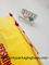 Os sacos de cordão relativos à promoção da malha de nylon impermeável amarela/personalizaram sacos de cordão