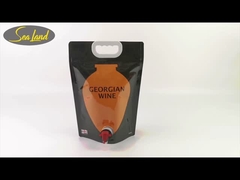 Embalagem personalizada de suco / vinho Saco de borrifos vertical com fundo duplo de torneira Vitop