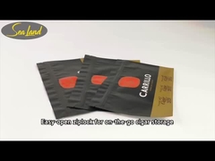 Sacos de humidor de charutos frescos de hidratação clássica preta Tamanho W140xL250mm