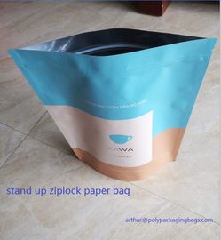Sacos da folha seca do alimento/sacos de papel Ziplock do ofício com impressão do Gravure