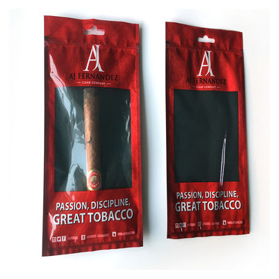 Premium 5 cigar bag - Customized plastic cigar box packaging bag - Cigar tobacco transparent foil zipper bag - Humidity bag
