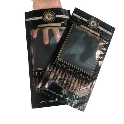 Sacos de charuto de material laminado OPP LDPE personalizados que oferecem resistência superior de 009 mm de espessura e vedação hermética para armazenamento de charutos